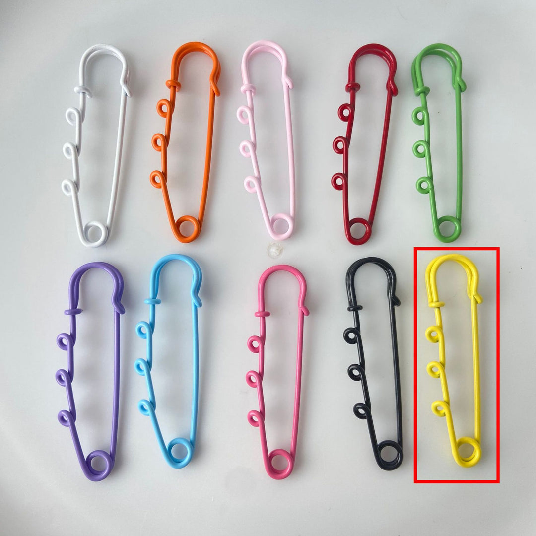 Decorative Safety Pin Brooch Bowlift