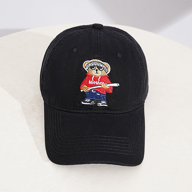 Men's Embroidered Cartoon Character Baseball Cap Bowlift