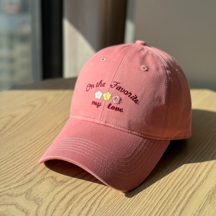 Women's Embroidered Text Cap Bowlift