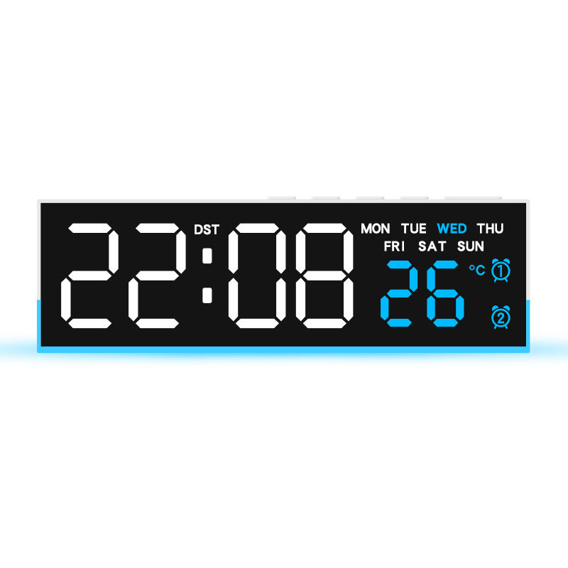 Digital Multifuntional LED Alarm Clock with Temperature and Weekday Display Bowlift