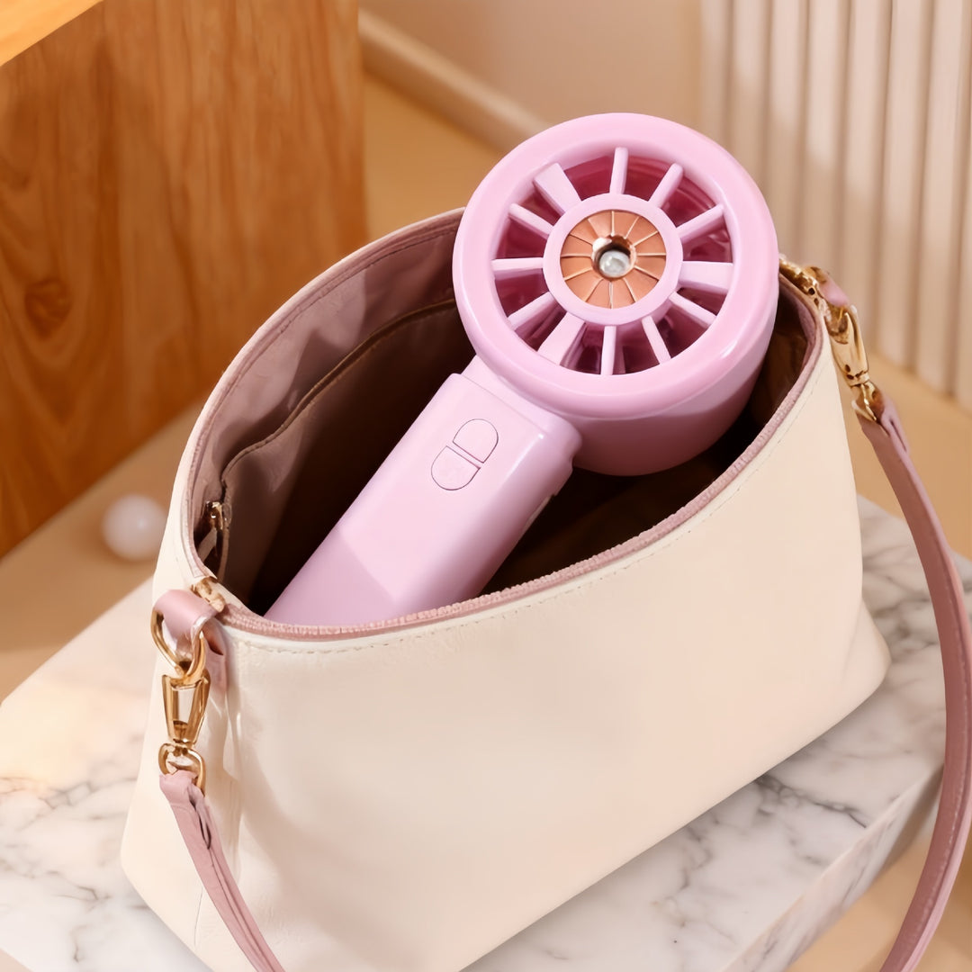 Ladies portable mini hand fan with spray function Bowlift