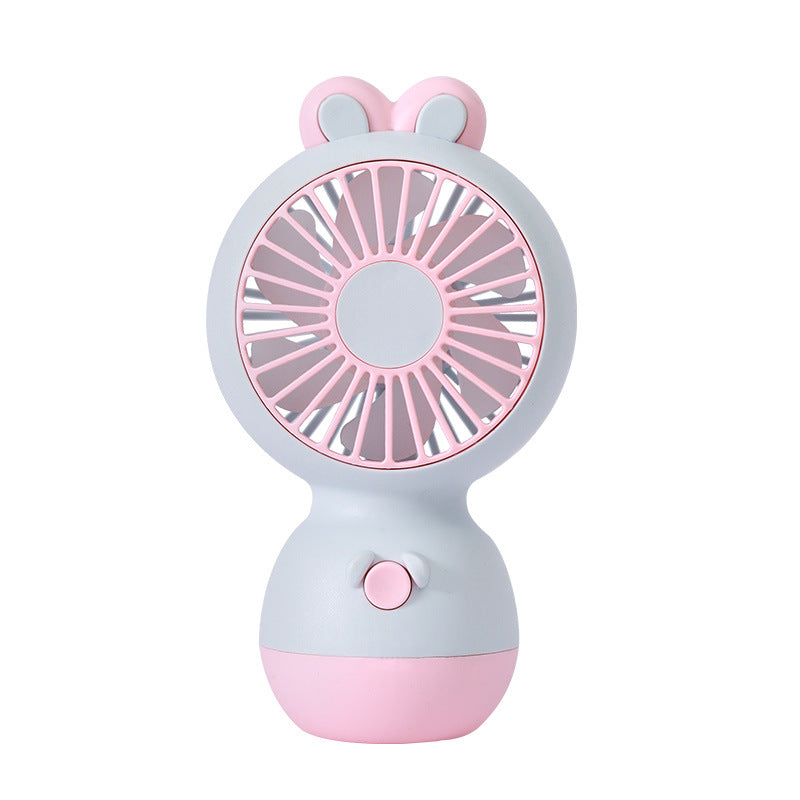 Women's portable handheld fan with cute animal design and ergonomic grip design Bowlift
