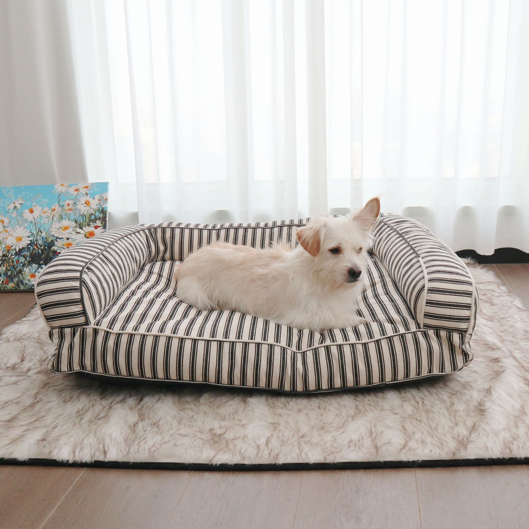 Striped Orthopedic dog Sofa