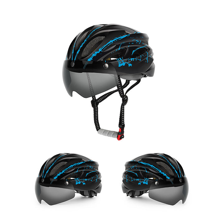 Aerodynamic Cycling Helmet with Integrated Visor Bowlift