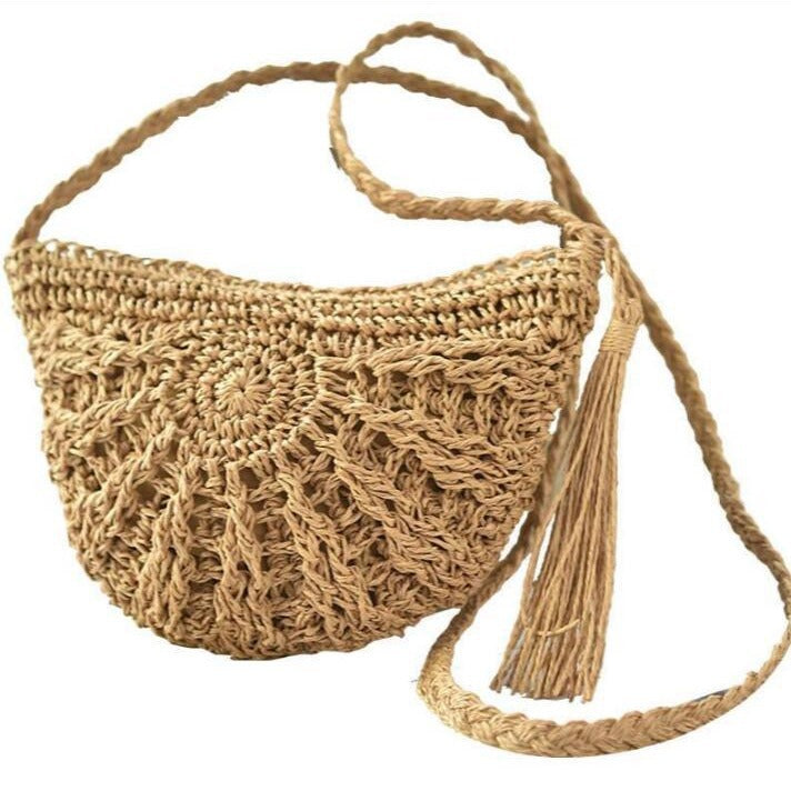 Hand-knotted sling bag with tassels Bowlift