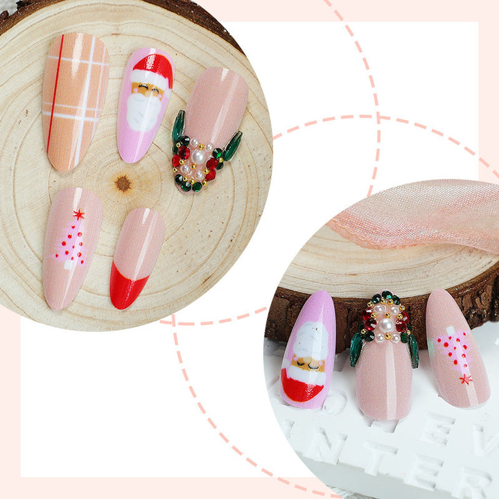 Creative Christmas Art Nail Set with Festive Motifs Bowlift