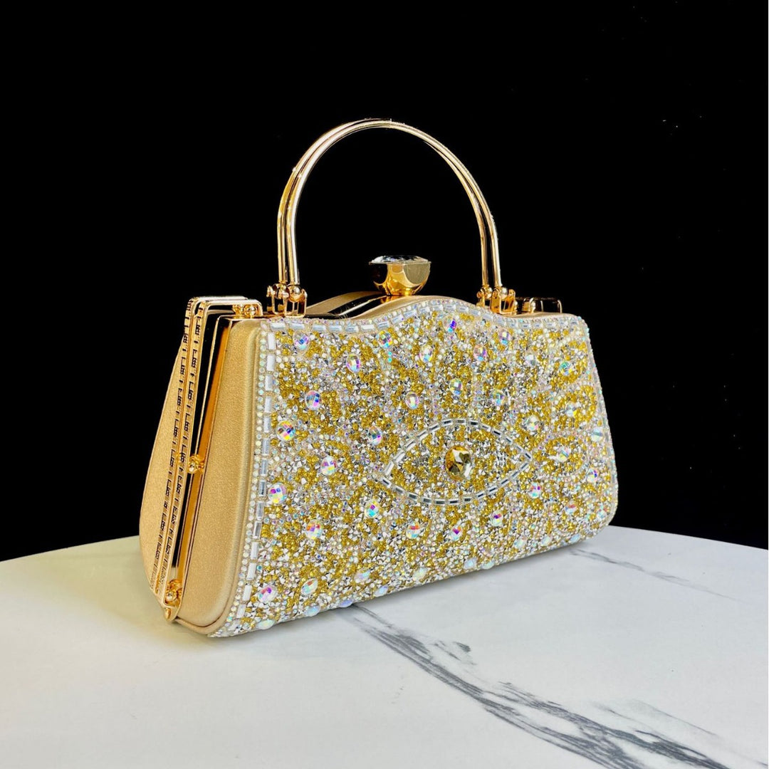 Decorative Crystal Detail Evening Handbag
