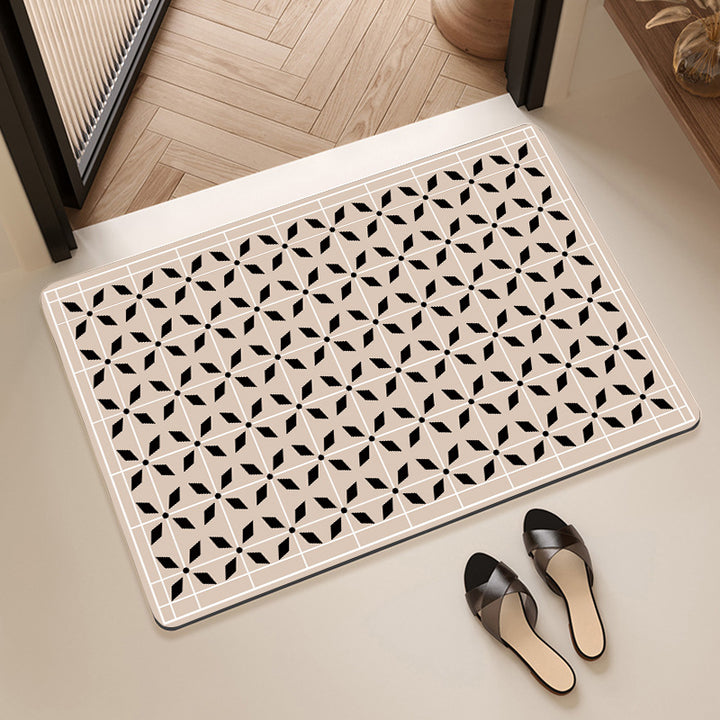 Geometric Pattern Decorative Floor Mat Bowlift