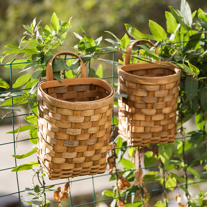 Handcrafted Wicker Storage Cylinder Bowlift