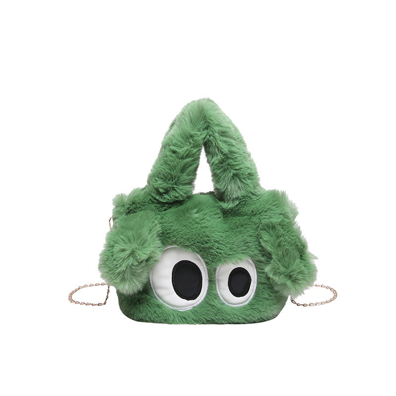 Cozy plush shoulder bag with ear application Bowlift