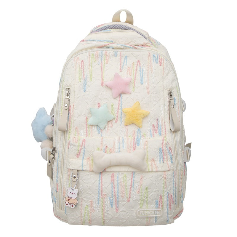 Playful Character Embellished Backpack Bowlift