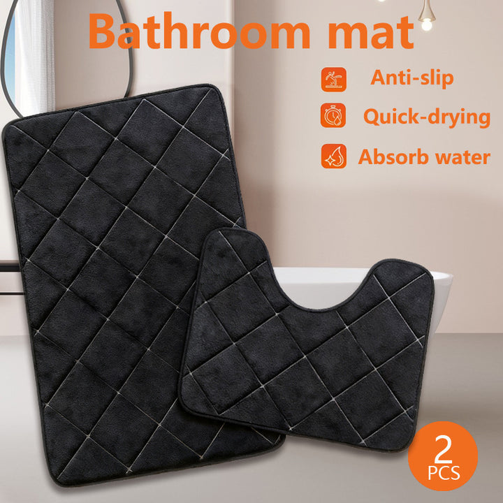 Luxury Quick-Drying Bathroom Mat Set Bowlift