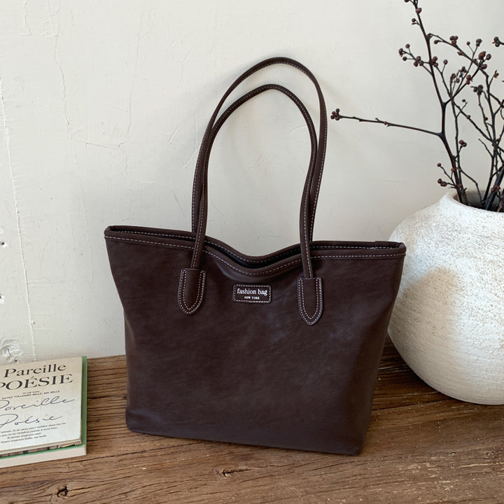 Elegant Faux Leather Tote Bag Bowlift