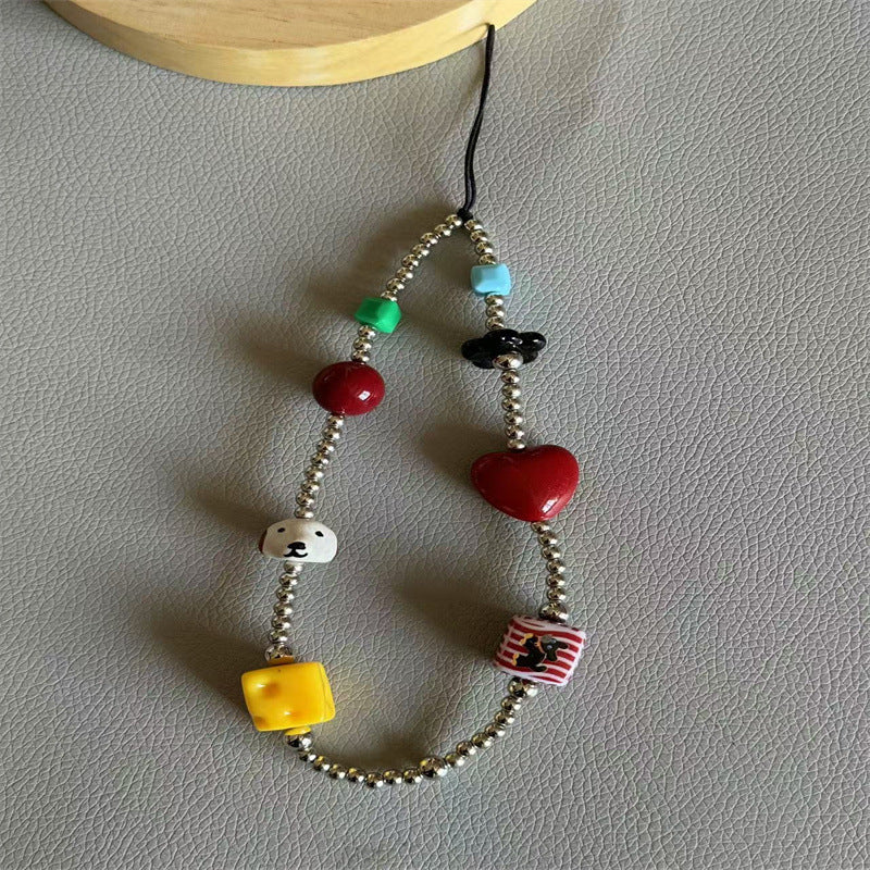 Artistic Charm Bead Eyewear Holder Bowlift