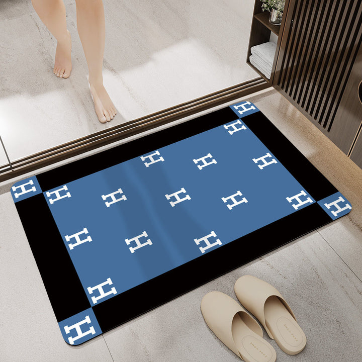 Elegant Monogrammed Bathroom Mat Bowlift