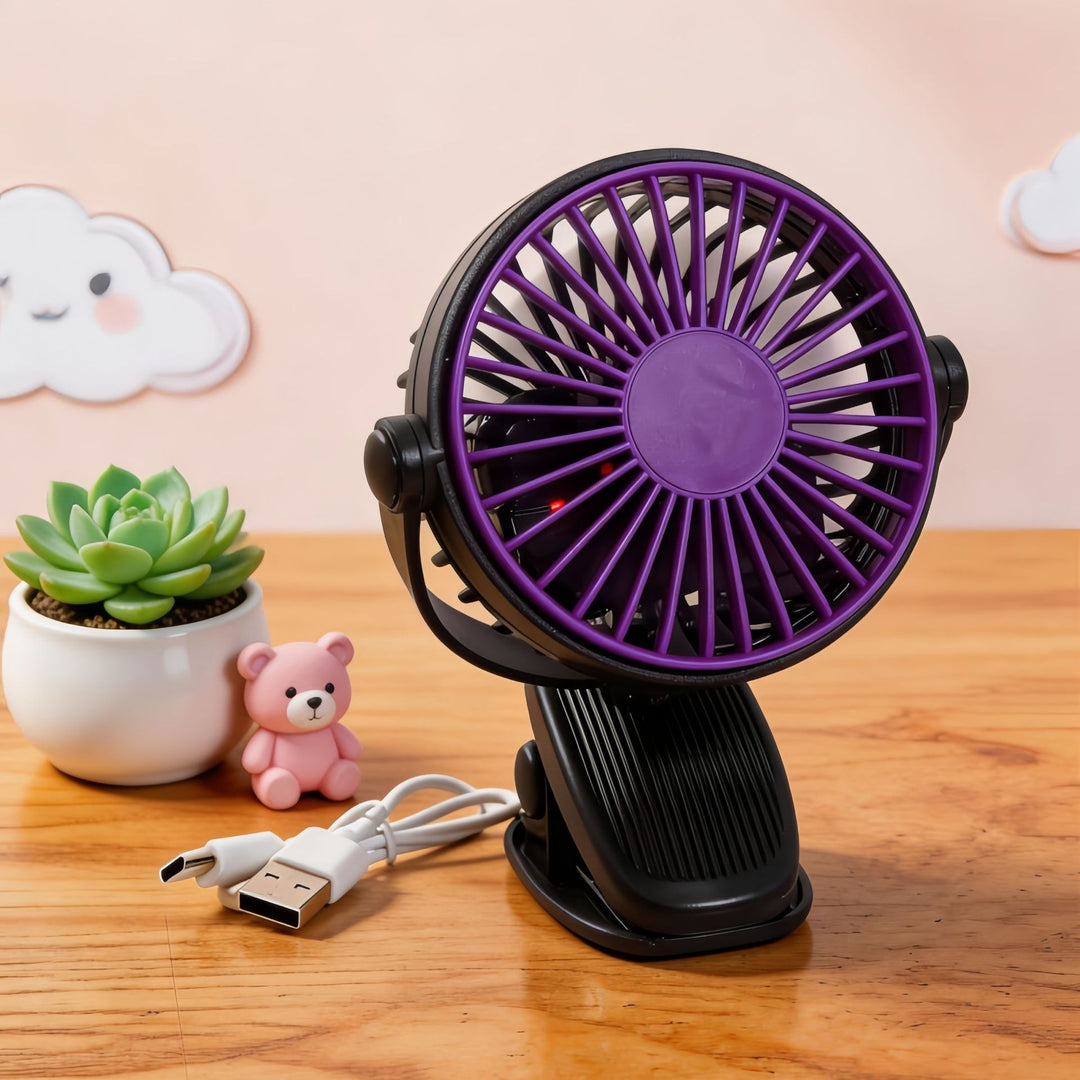 Ladies portable USB fan with flexible tilt mechanism Bowlift