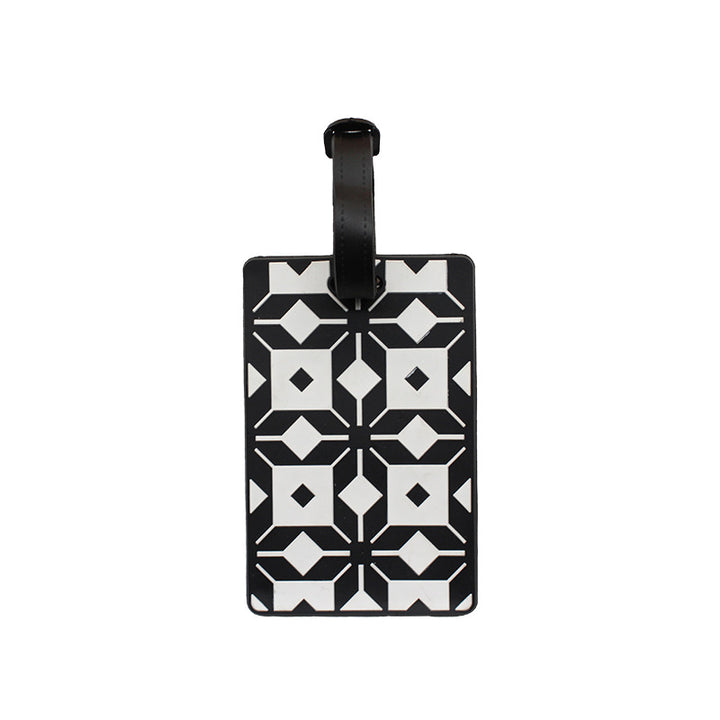 Unisex Luggage Tag with Modern Geometric Design Bowlift