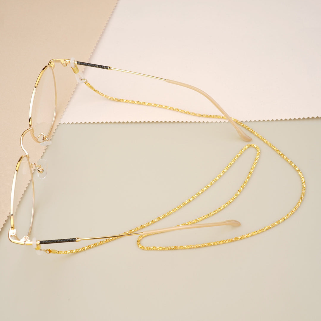 Gold-Plated Twisted Link Eyewear Chain Bowlift