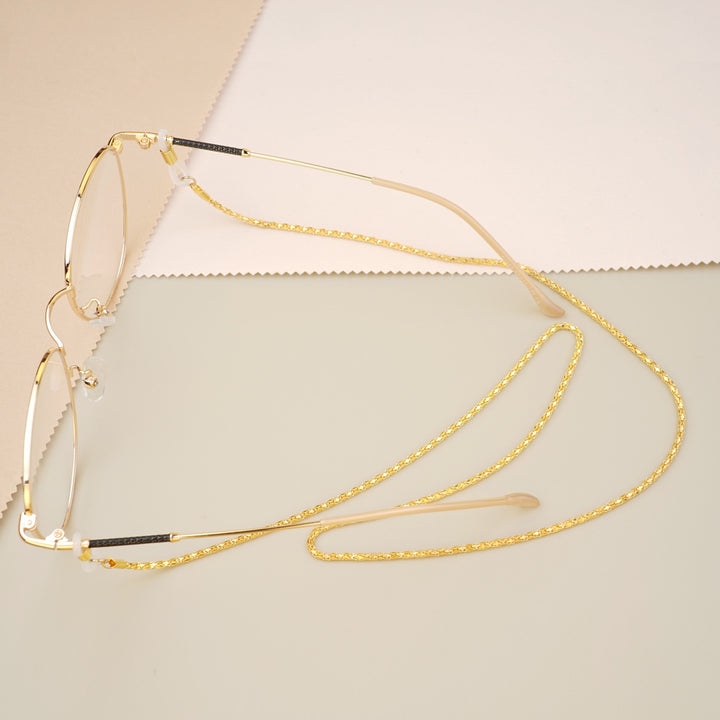 Gold-Plated Twisted Link Eyewear Chain Bowlift