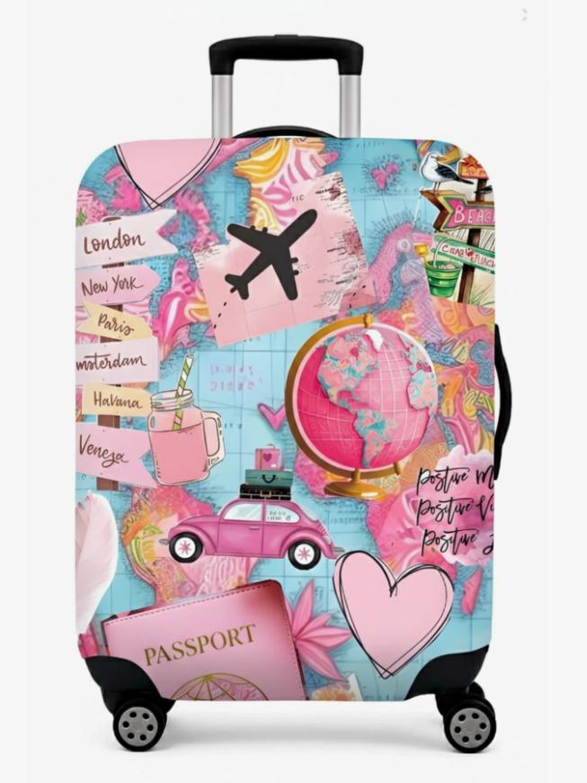Unisex nan elastic suitcase cover with 3D dog design for trolley, stretchy and scratch-resistant Bowlift