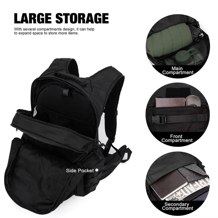 Tactical backpack with high-quality carrying system and versatile compartments Bowlift