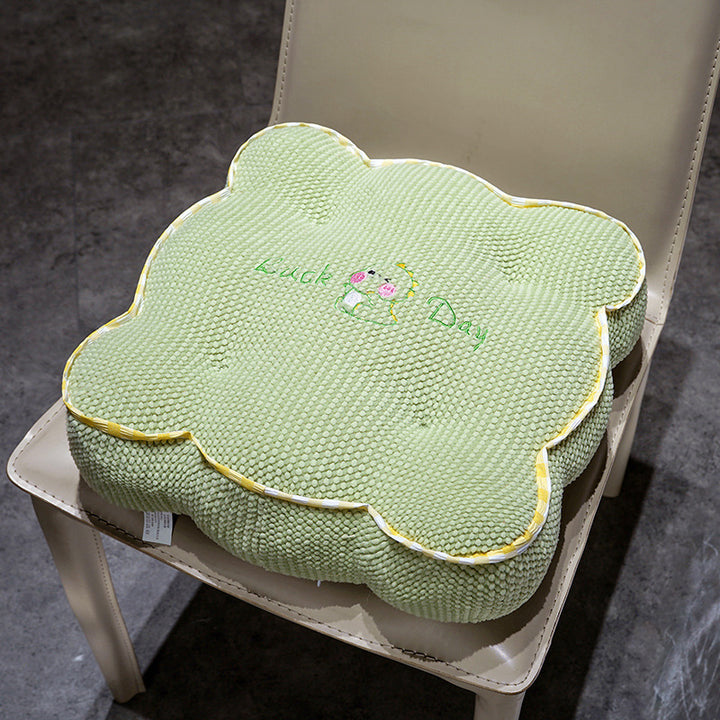 Plush seat cushion with flower pattern Bowlift