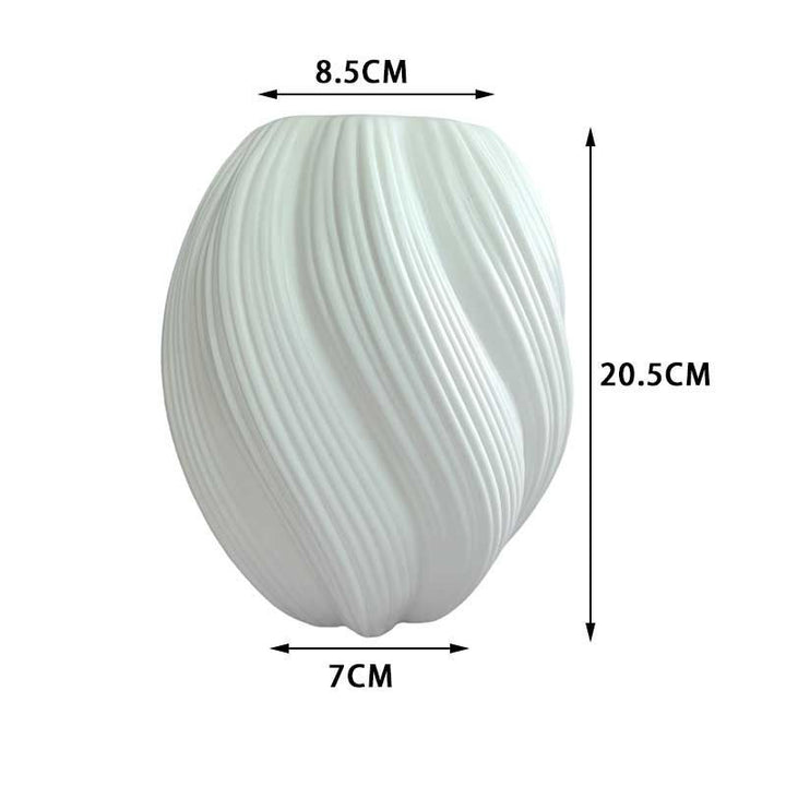 Decorative Ribbed Ceramic Vase Bowlift