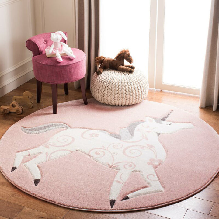 Playful Airplane-Themed Round Area Mat Bowlift