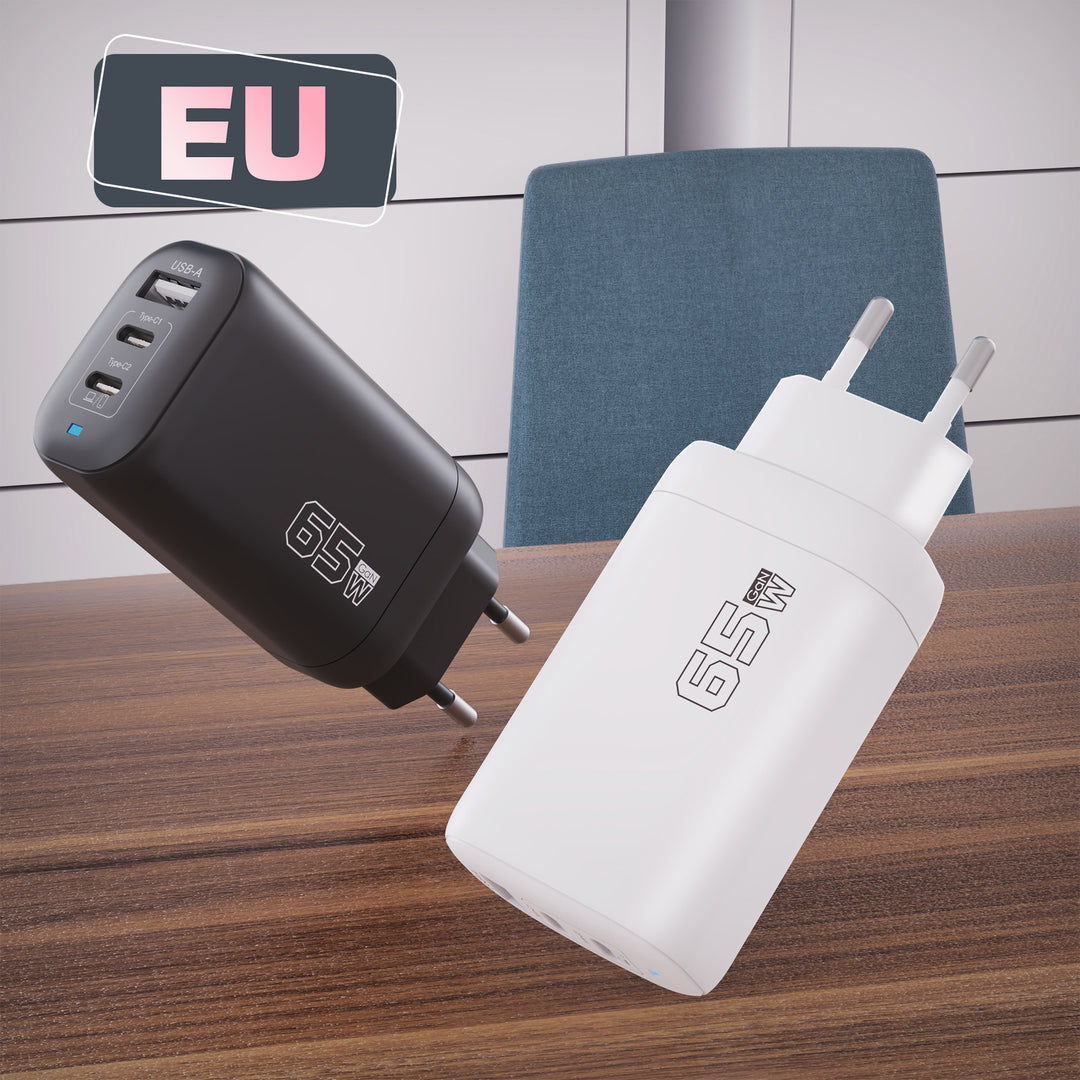 High-power GaN USB-C multiport fast charger with UK plug Bowlift