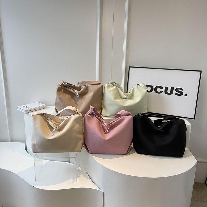 Contoured Soft Fabric Shoulder Bag Bowlift