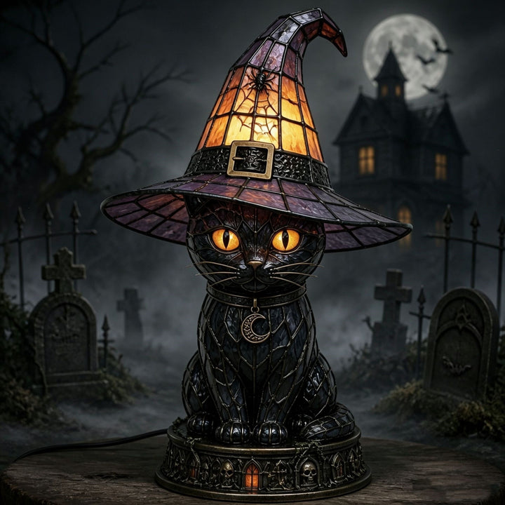 Decorative Cat-Themed Lamp Bowlift
