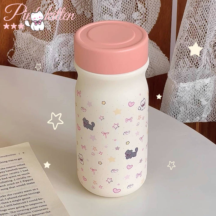 Ladies Insulated Water Bottle with Cute Dog Motif Bowlift