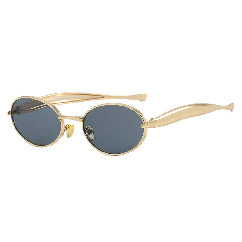 Women's fashionable sunglasses with oval frame and sparkling details Bowlift