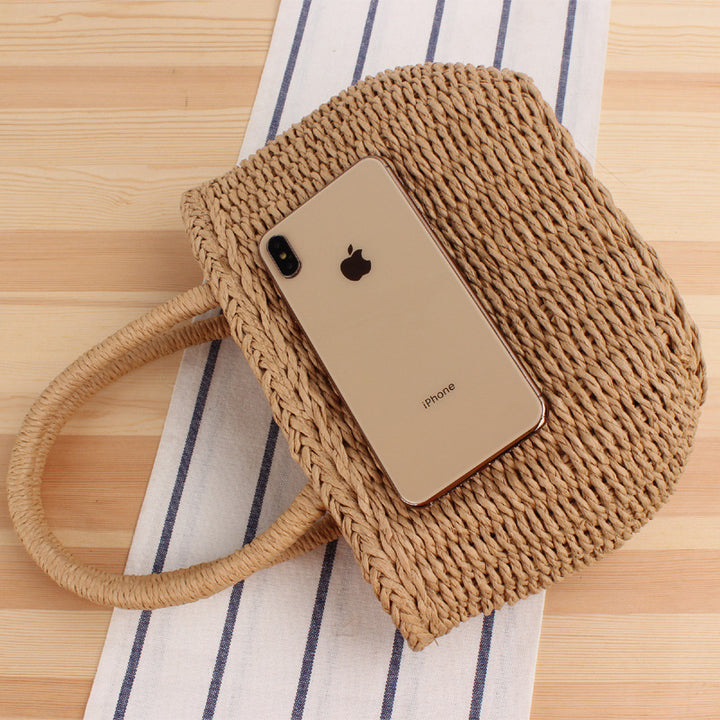 Braided Beach Bag In Modern Design Bowlift