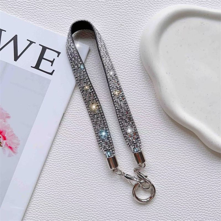 Decorative Rhinestone Phone Lanyard Bowlift