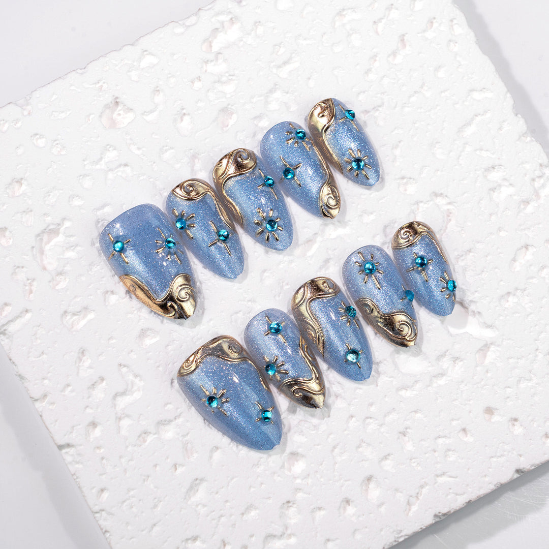 Elegant Press-On Nail Set Bowlift