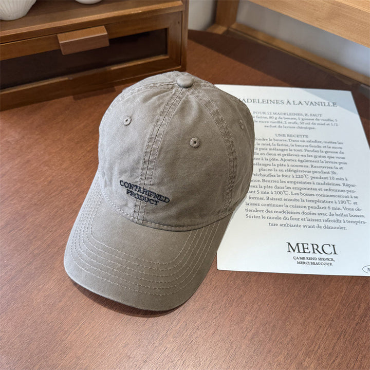 Men's Casual Embroidered Cotton Cap Bowlift