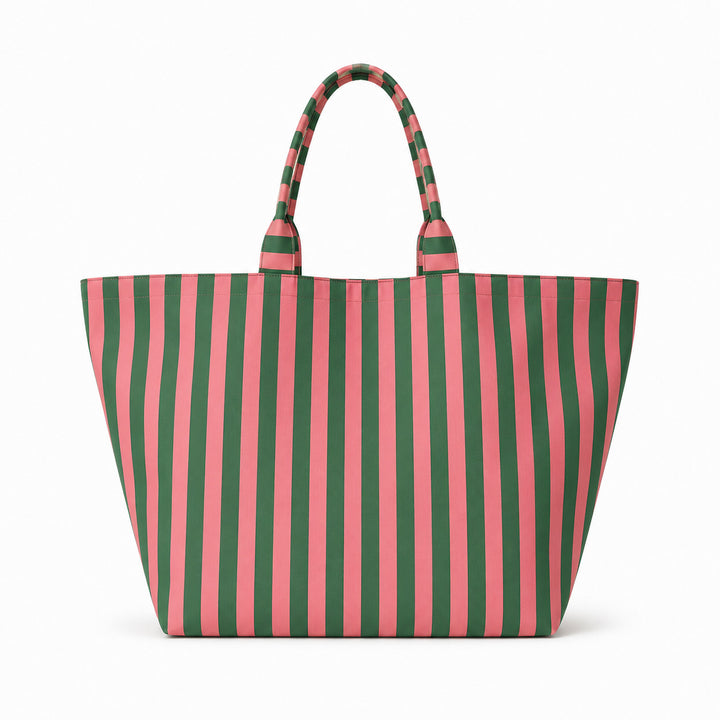 Beach bag with width, water-repellent stripes Bowlift