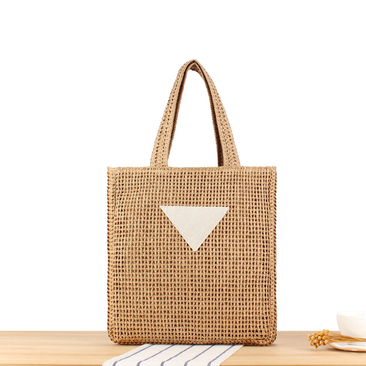 Handbag Made of Natural Wicker with Minimalist Details Bowlift