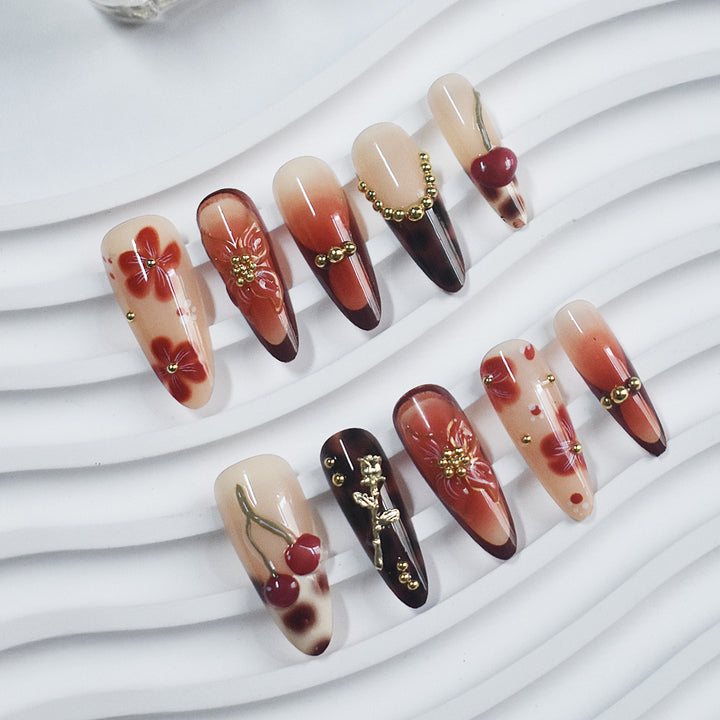 Premium Decorative Press-On Nails Bowlift