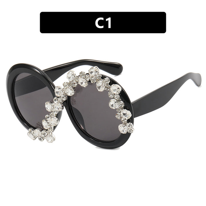 Ladies Glamorous Sunglasses with Rhinestone Applications Bowlift