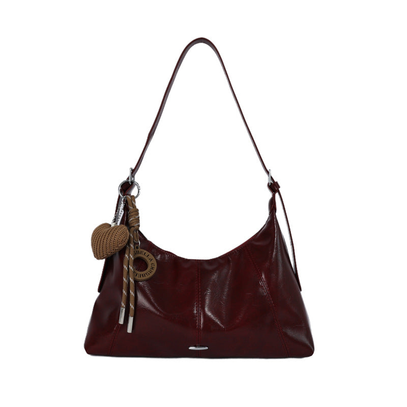 Luxurious Soft Leather Shoulder Bag Bowlift