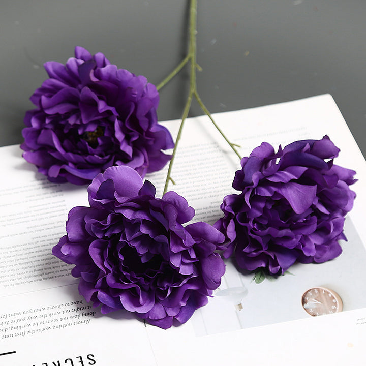Premium Fabric Peony Flower Stem