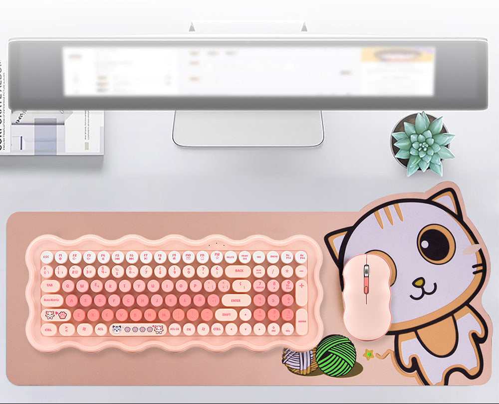 Cute Aesthetic Wireless Keyboard and Mouse Set Bowlift