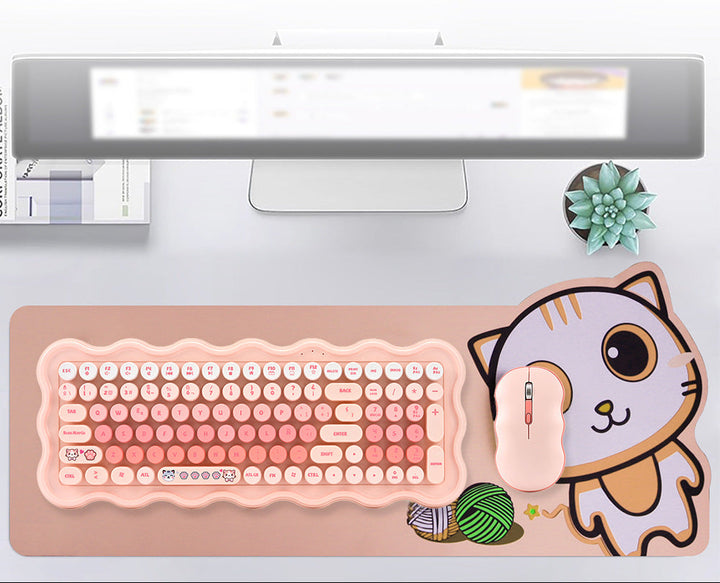 Cute Aesthetic Wireless Keyboard and Mouse Set Bowlift