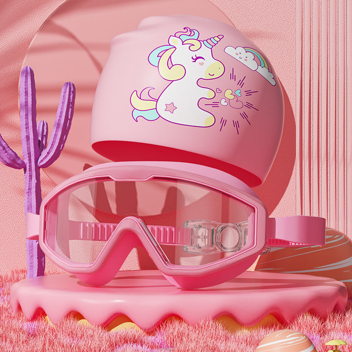 Kids Unicorn-Themed Swimming Goggle Set Bowlift