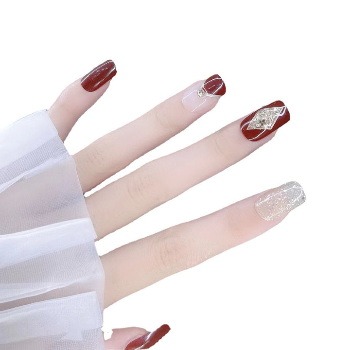 Decorative Glitter Press-On Nails Bowlift