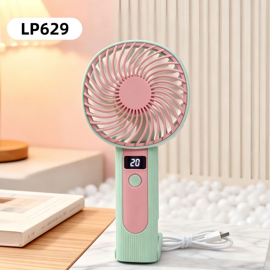 Women's Portable Mini Fan with Cute Animal Design and USB Charging Function Bowlift