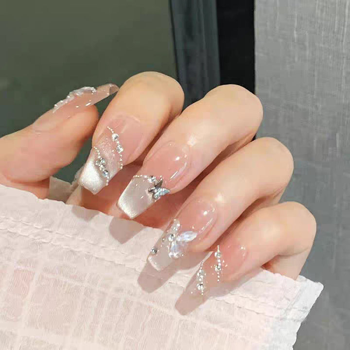 Premium Glossy Square Press-On Nail Extensions