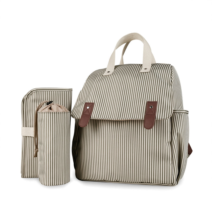 Multifunctional diaper backpack with integrated changing mat Bowlift